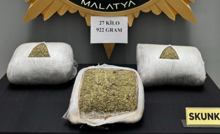 Malatya'da 27 kg Skunk ele geçirildi