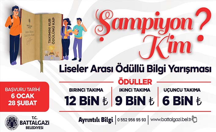 Battalgazi Belediyesi’nden Liseler Arası Bilgi Yarışması