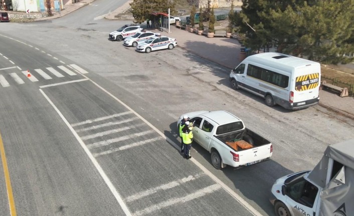 Malatya'da Drone Destekli Trafik Denetimi